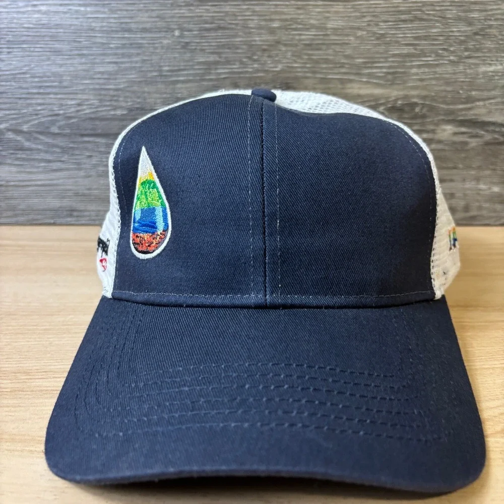 DOW Hat Cap Snap Back‎ Blue Irrigation Fingerprint Adjustable